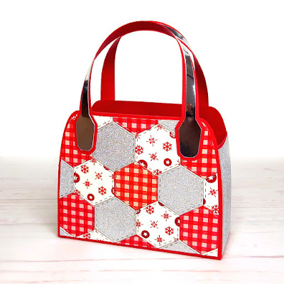 Upcycled favour bag with quilted design by Esselle Crafts