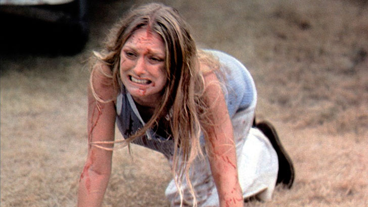 A atriz Marilyn Burns como Sally no filme 'O Massacre da Serra Elétrica'