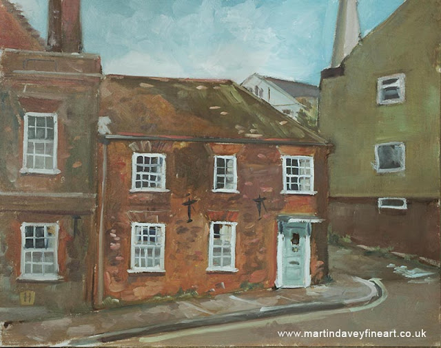 house, Westgate street, Southampton, architecture, plien air painting, M P Davey