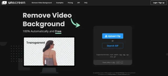 Unscreen - موقع إزالة الخلفية من الفيديو