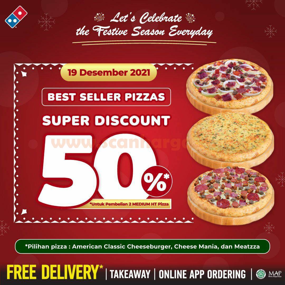 Promo Dominos Pizza Weekend Super Diskon 50%