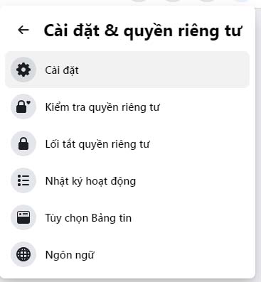 Cách khóa tài khoản Facebook tạm thời trên máy tính a1