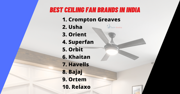 Best Ceiling Fan Brands in India