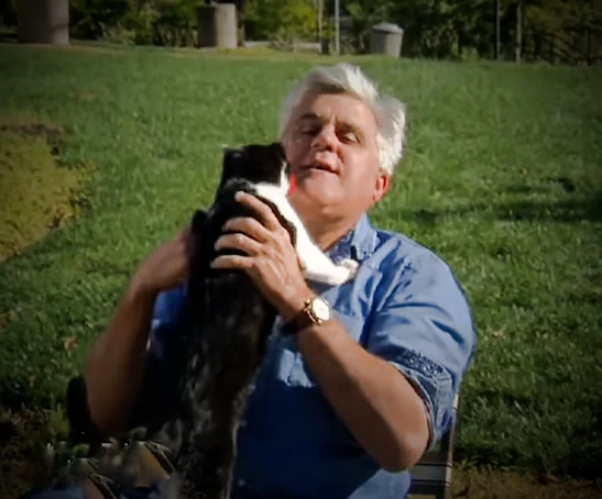 Jay Leno and his cat