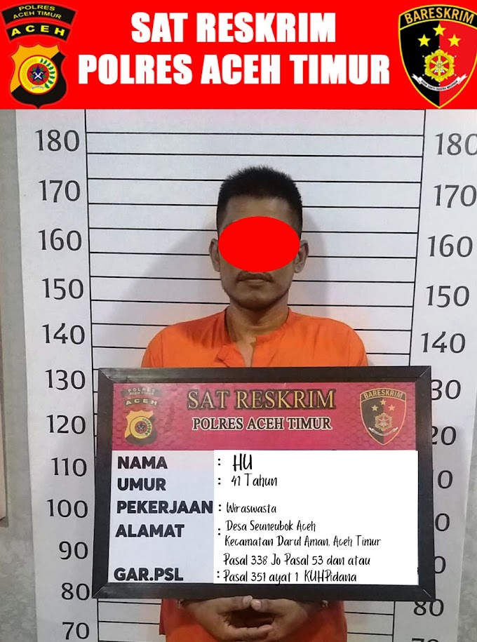 Satreskrim Polres Aceh Timur Amankan Pelaku Percobaan Pembunuhan dan Penganiayaan di Idi Cut