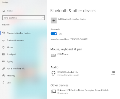 Kablosuz Bluetooth Kulaklık Windows 10