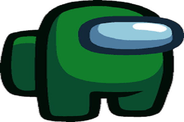 Green Among Us Character PNG