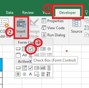 Cara Membuat CheckBox di Excel