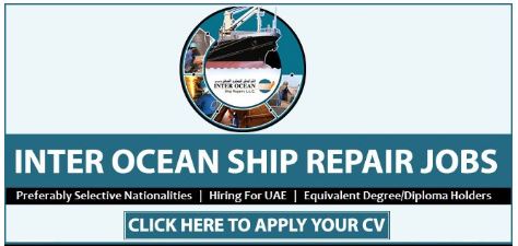  shipping jobs are opened in Dubai by inter ocean ship repairs LLC
