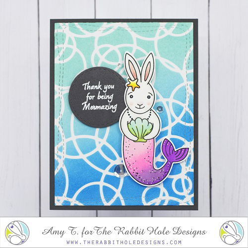 Harley - Merbunny Stamp and Die Set, Overlapping Circles Stencil by The Rabbit Hole Designs #therabbitholedesignsllc