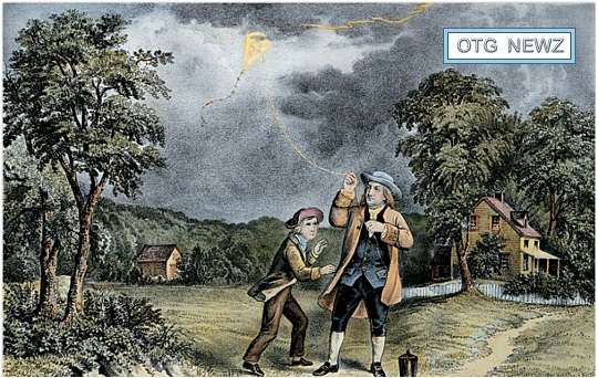 Benjamin Franklin discovers electricity! . . . . The reality is the opposite