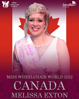 Melissa Representante de Canada en Miss Wheelchair World