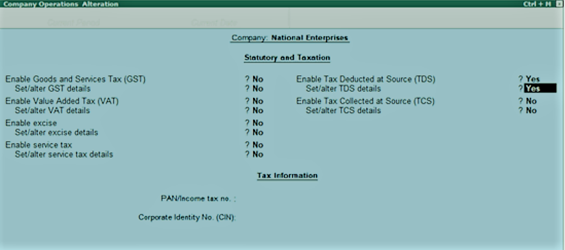 tds in tally ERP 9