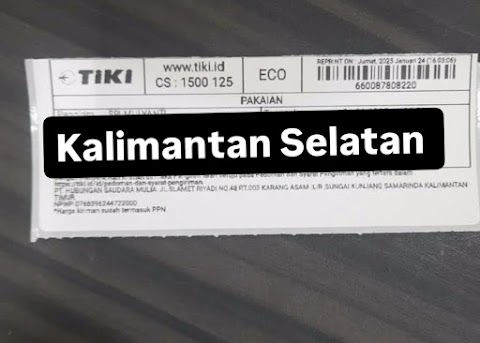 Kiriman ke KALIMANTAN SELATAN