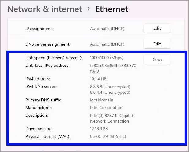 64-ethernet-network-configuration