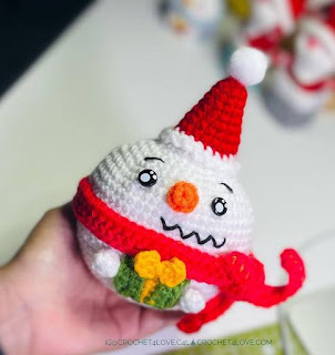 PATRON GRATIS MUÑECO DE NIEVE AMIGURUMI 55207