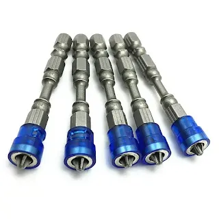 Anti-Slip Electric magnetic coil ring Screwdriver Bit Single Head Screw Driver Bits 1/4" Hex Shank Hand Tools hown - store