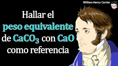 Calcule el peso equivalente en g/meq de CaCO3 empleando como referencia al CaO.