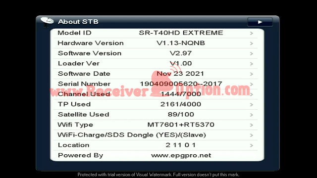STARSAT MINI EXTREME SERIES HD RECEIVER NEW SOFTWARE V2.97 NOVEMBER 23 2021