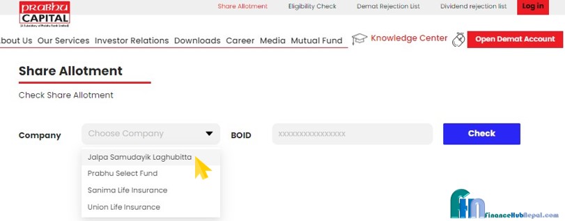 How To check IPO result on the capital website 2