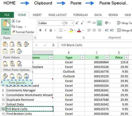 كيفية نسخ التعليقات في خلايا Excel الأخرى