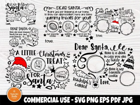 Designbundles Dear Santa Tray Bundle Compatible with Silhouette, Cricut and other cutting machines.