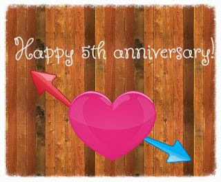 Happy 5th Anniversary greeting cards