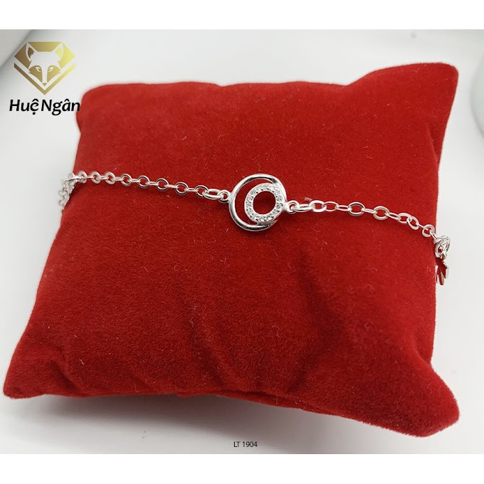 Mall Shop [ huengan_jewelry ] Lắc tay bạc Ý 925 Huệ Ngân - Vòng tròn xinh xắn LT1904