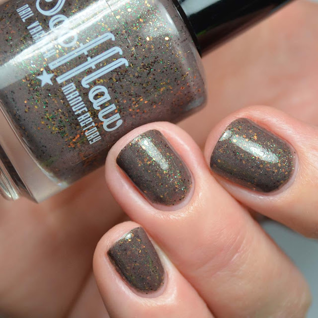 brown glitter nail polish