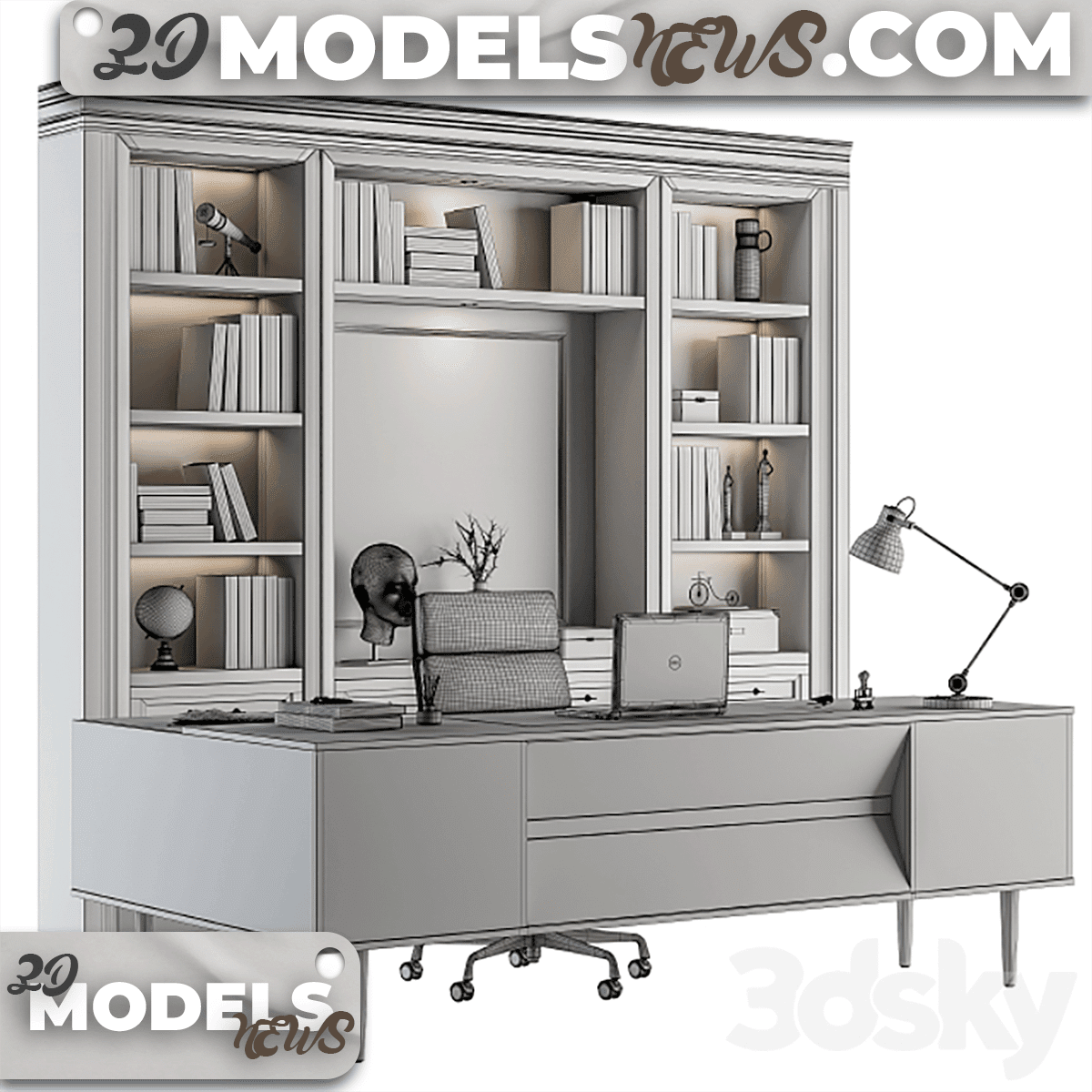 Manager Office Furniture Model Set 20 5