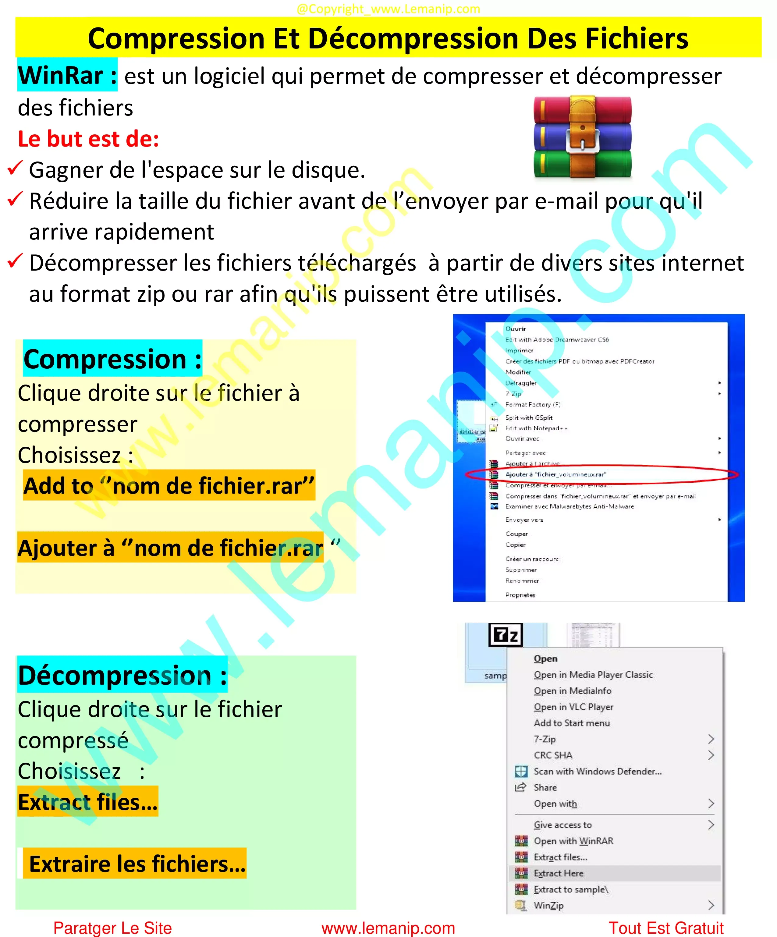 Compression Et Décompression Des Fichiers