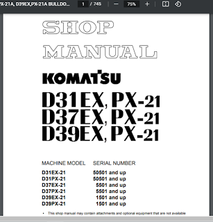 D39EX, PX-21 BULLDOZER SHOP MANUAL