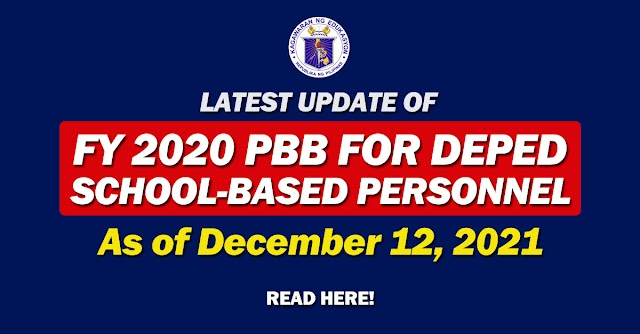 Latest Update of FY 2020 PBB for DepEd School-Based Personnel