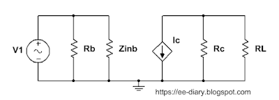 ac equivalent circuit of base biased circuit