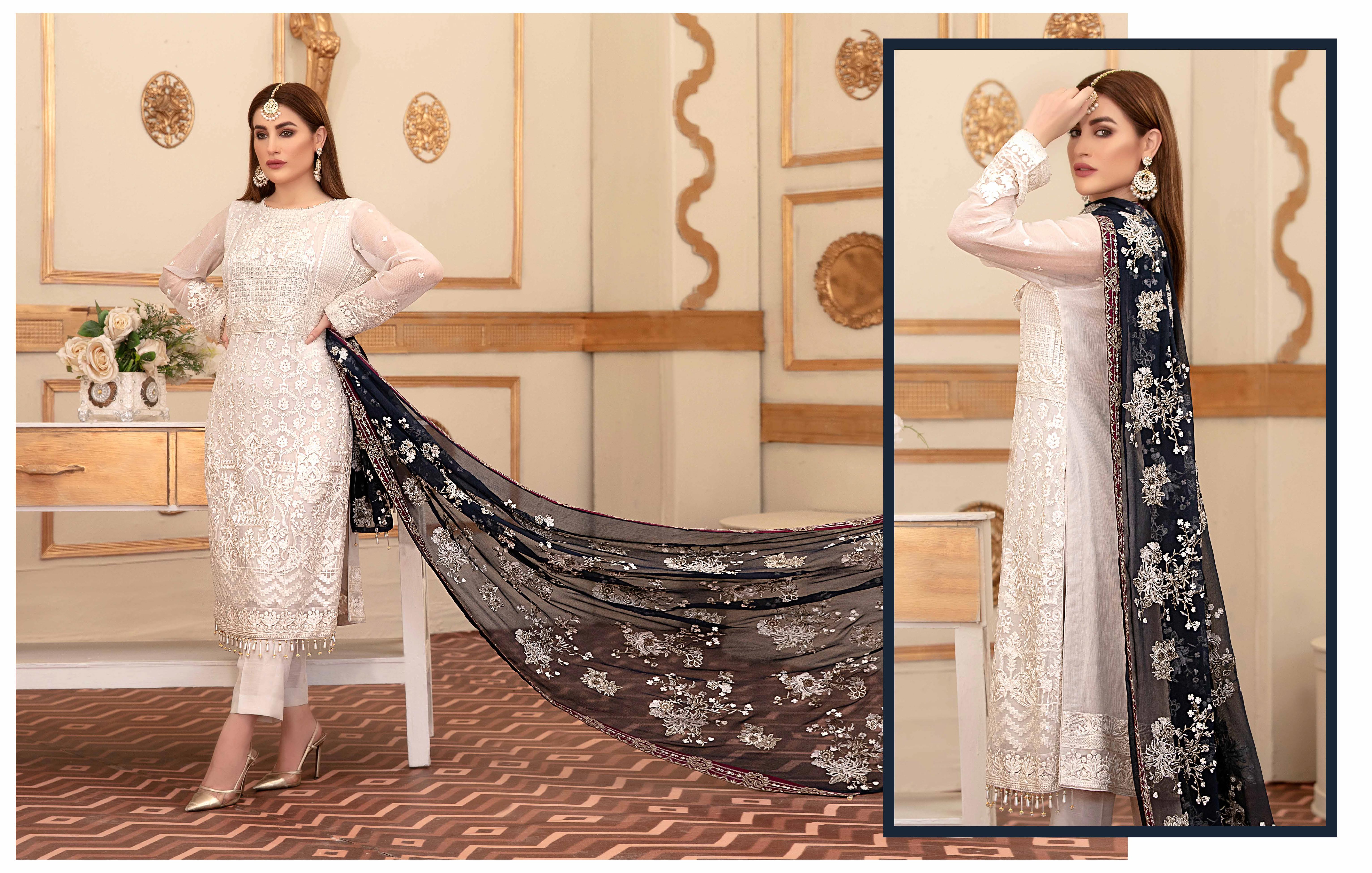 SAFEERA SEMI-STITCHED LUXURY CHIFFON COLLECTION