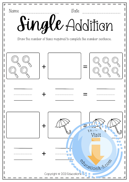 Preschool Addition Worksheets