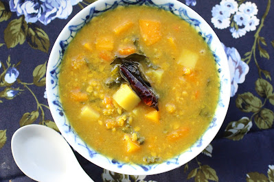 soupe courge pomme de terre pois cassés