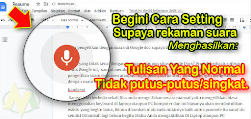 Cara seting micropon di Google Docs Supaya Tidak Sering Terjadi Error.