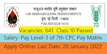 ICAR Technician recruitment 2022