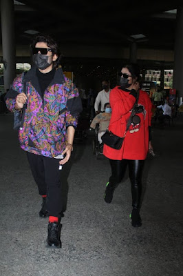 Gurmeet Choudhary and Debina Bonnerjee spotted at Airport