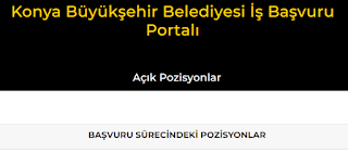 Konya Büyükşehre Belediyesi onlarca işçi alacak! Başvurular başladı