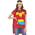 Comics Wonder Woman T-Shirt with Cape and Headband