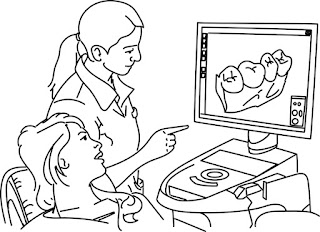 Dentist printable coloring page for children