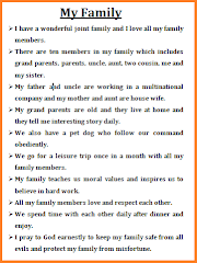 My Family Essay in English 10 Lines, Essay on My Family