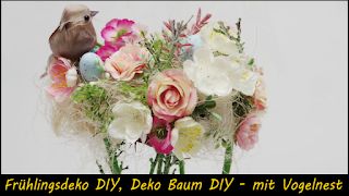 Eine wunderschöne Frühlingsdeko DIY Idee. Einen Deko Baum DIY - mit Vogelnest  selber basteln. Auch eine traumhaft schöne Osterdeko mit Naturmaterialien Inspiration.