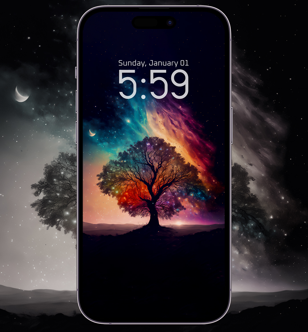 iPhone Wallpaper 4k - Magical tree