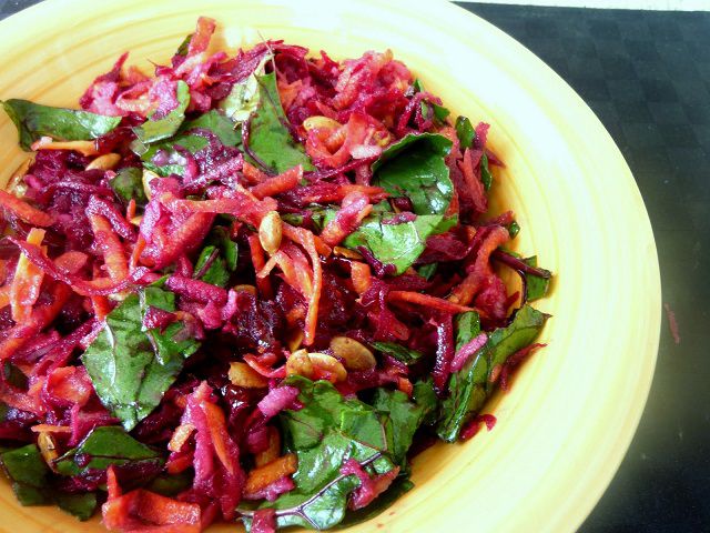 Raw Beet, Carrot and Apple Salad