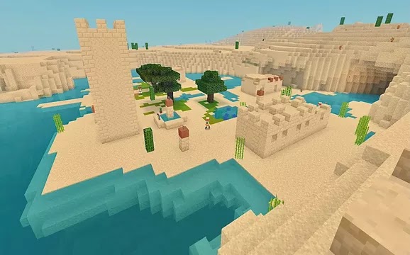 best minecraft 1.18 seeds, best seeds in minecraft, best minecraft village seed, Secluded Desert Lake Village