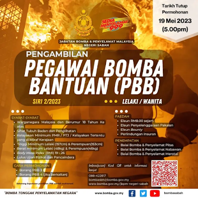 Iklan Kerja Kosong Jabatan Bomba & Penyelamat Malaysia