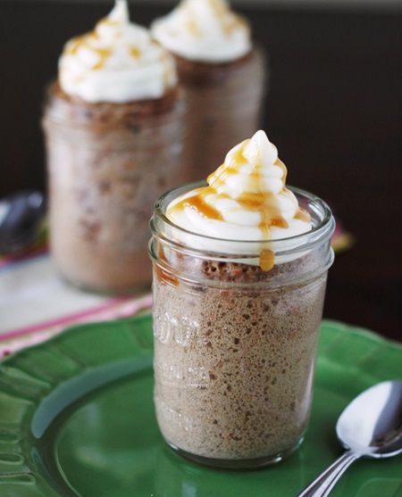 Carrot Cake With Cream Cheese Frosting and Caramel in a Jar